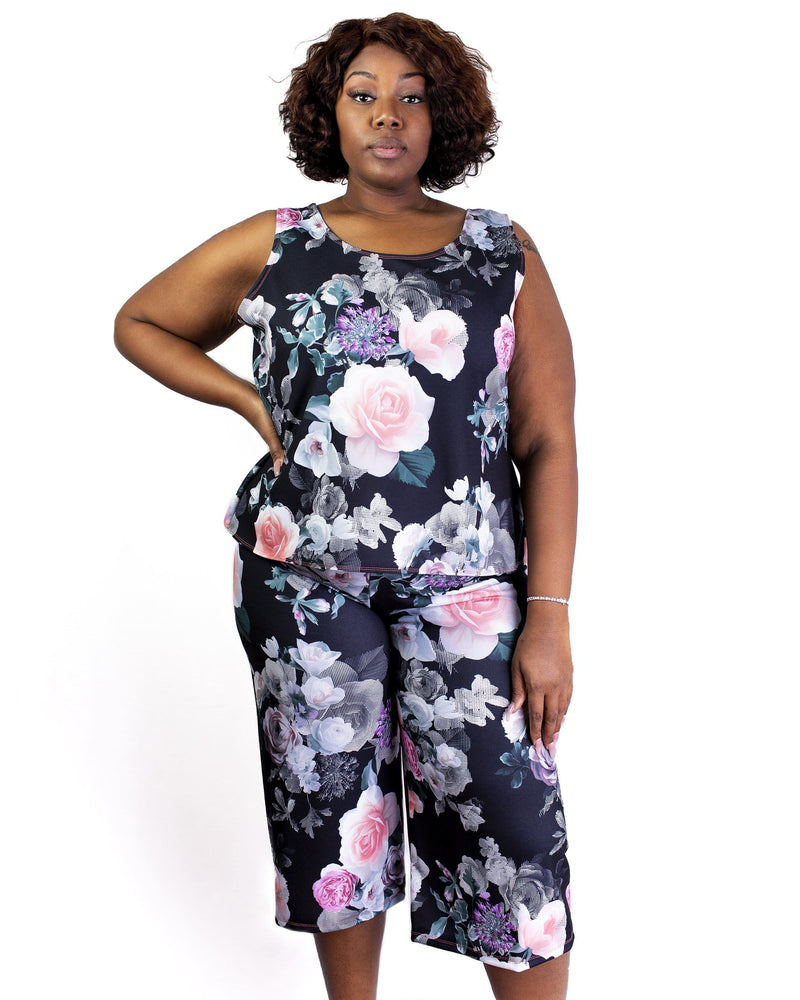 JACKIE SET - S / BLACK ROSE - 2 Piece Sets